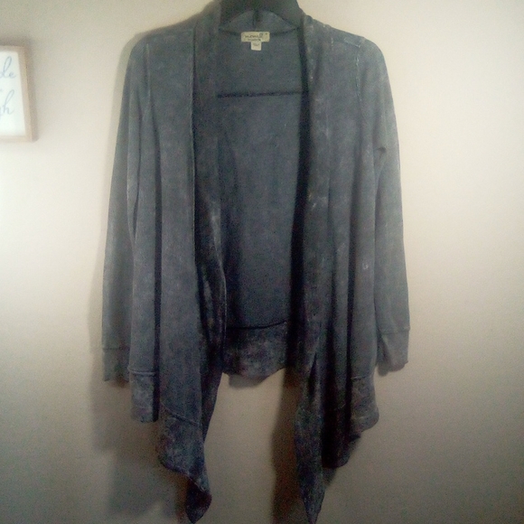 One World Acid Wash Bling Thermal Open Cardigan - Picture 7 of 16